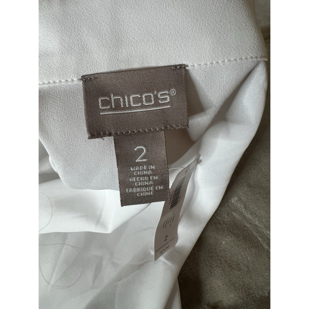 Chico's Soft Utility Jacket  Women's‎ Size 2 Alabaster NWT - Picture 8 of 12
